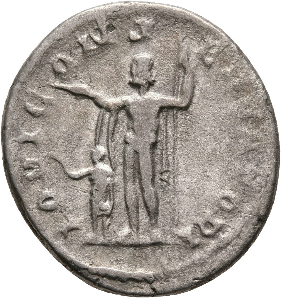 RIC V Gallienus (joint reign) 143cC Valerian reverse, Jupiter, nude except for cloak draped over left shoulder, standing l...