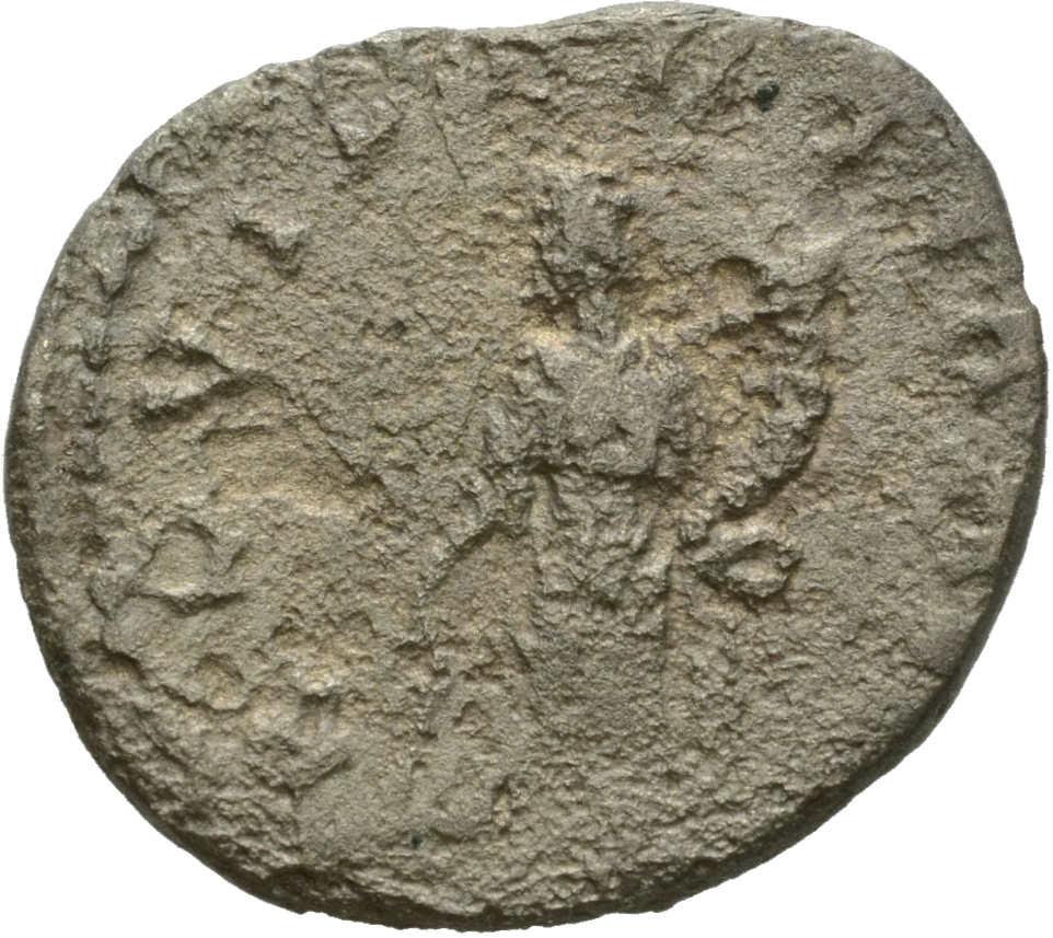 RIC V Gallienus (joint reign) 160 Valerian reverse, Providentia, draped, standing left, holding baton in right hand and co...