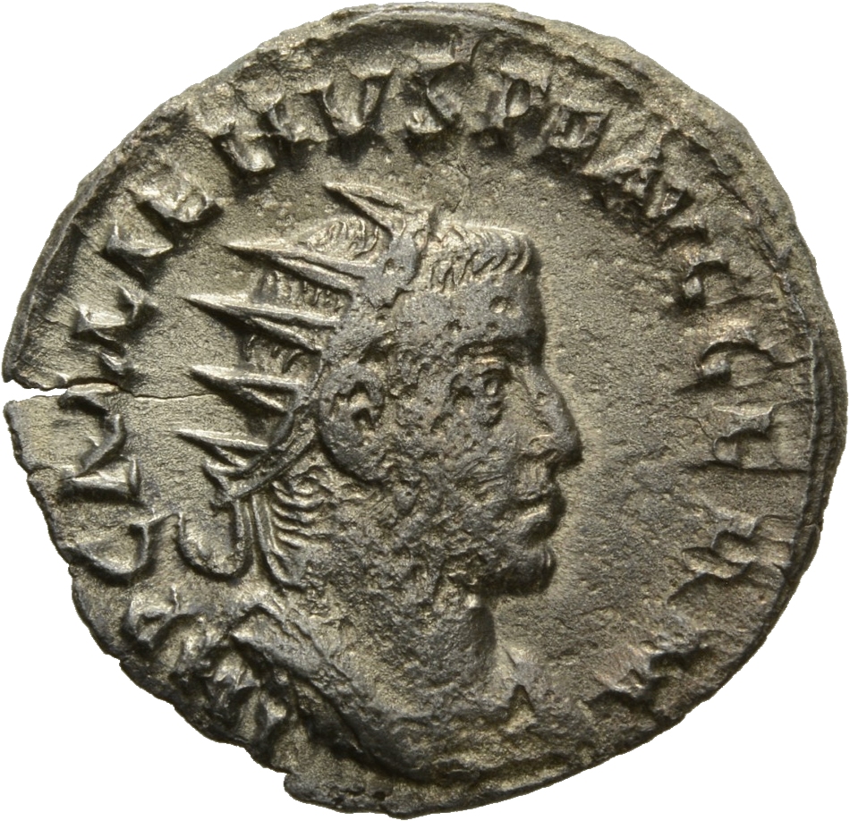 RIC V Gallienus (joint reign) 175 Valerian obverse, Bust of Gallienus, radiate, cuirassed, right