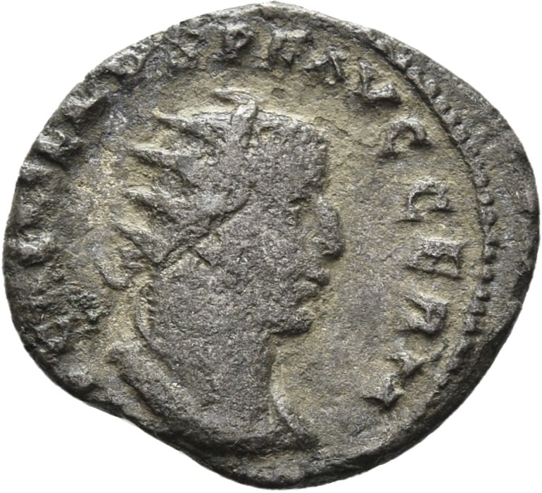 RIC V Gallienus (joint reign) 175 Valerian obverse — Bust of Gallienus, radiate, cuirassed, right
