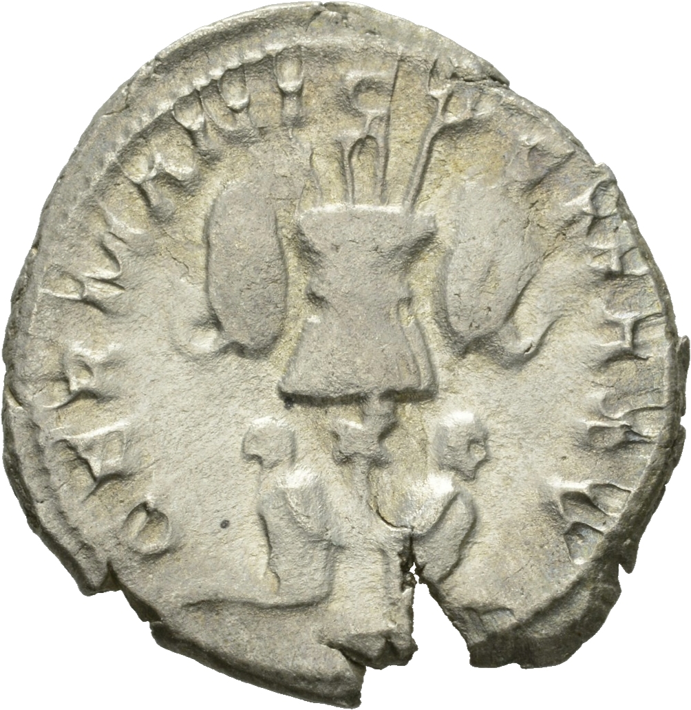 RIC V Gallienus (joint reign) 18 Valerian reverse, Trophy between two captives