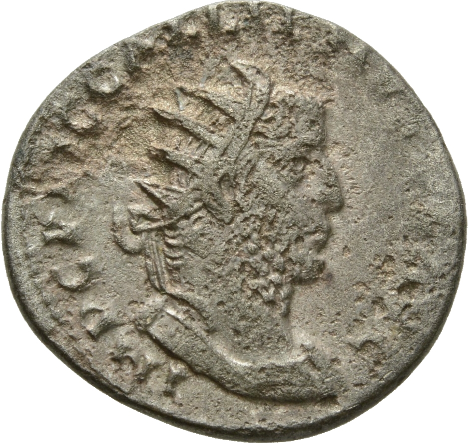 RIC V Gallienus (joint reign) 182 Valerian obverse, Bust of Gallienus, radiate, cuirassed, right