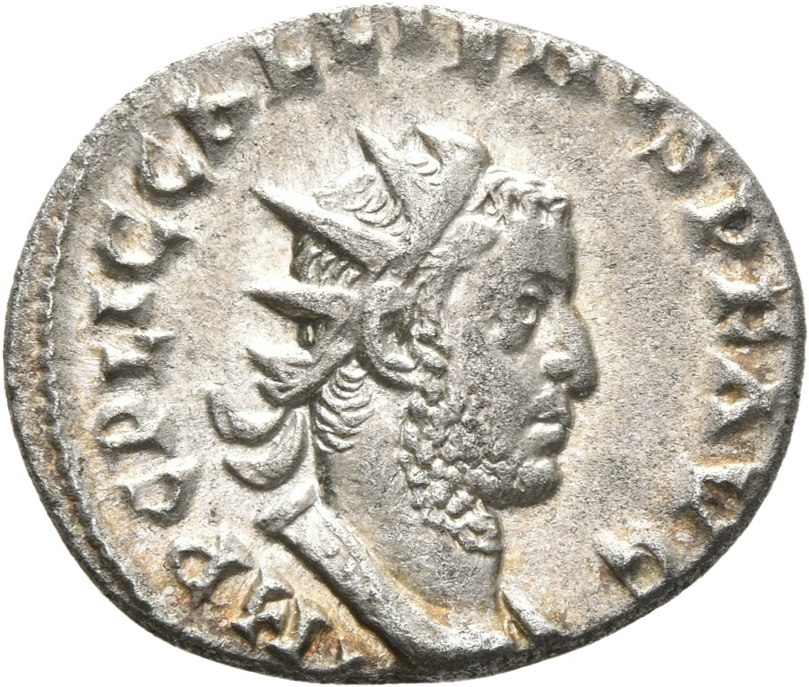 RIC V Gallienus (joint reign) 182 Valerian obverse — Bust of Gallienus, radiate, cuirassed, right