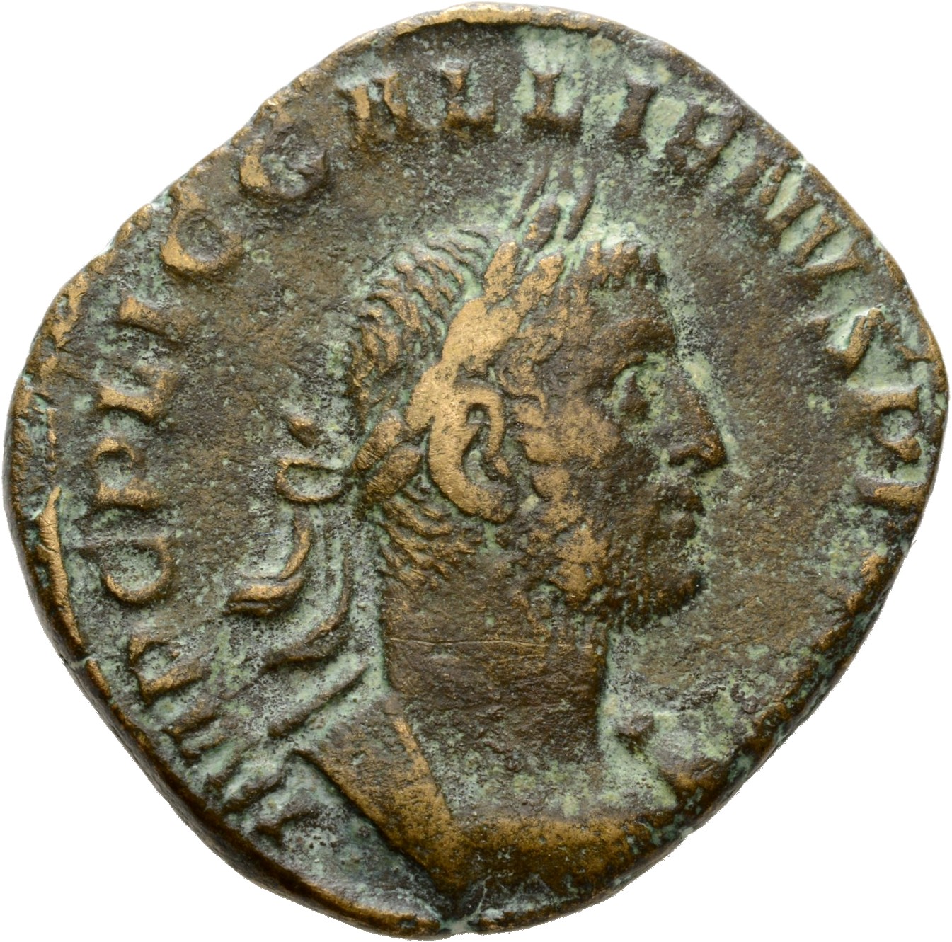 RIC V Gallienus (joint reign) 205 Valerian obverse, Bust of Gallienus, laureate, cuirassed, right