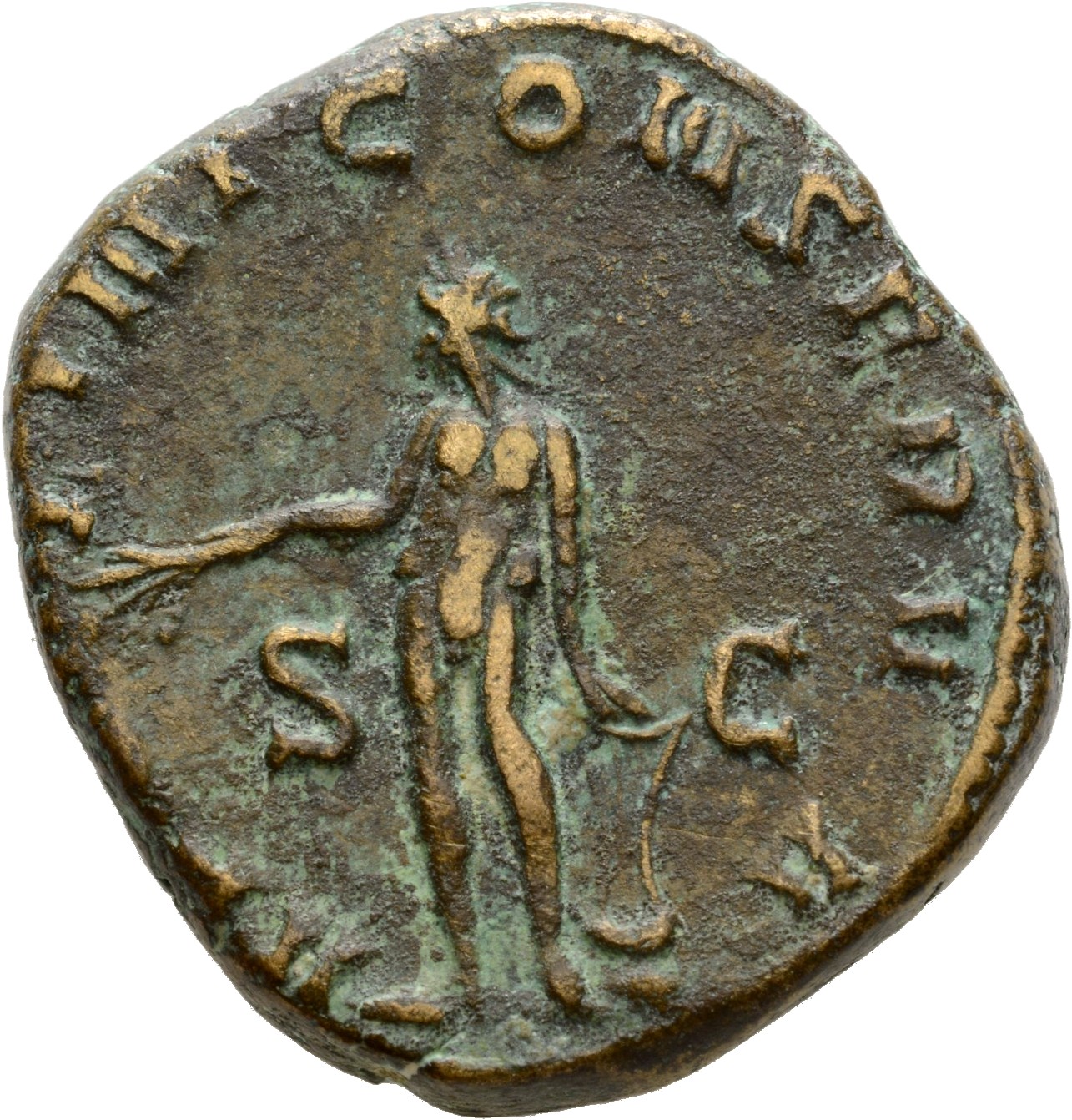 RIC V Gallienus (joint reign) 205 Valerian reverse, Apollo, nude, standing right, holding laurel-branch in right hand and ...