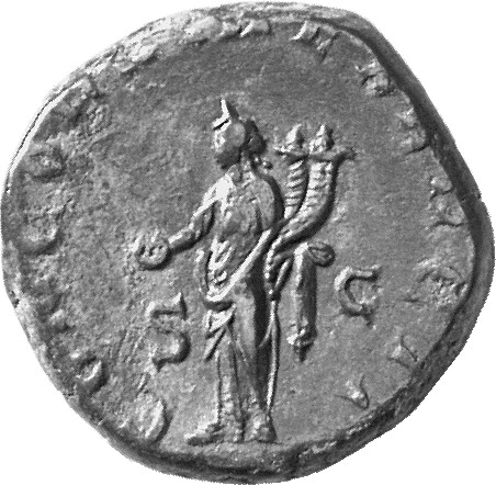 RIC V Gallienus (joint reign) 209 Valerian reverse, Concordia, draped, standing left, holding patera in right hand and sin...