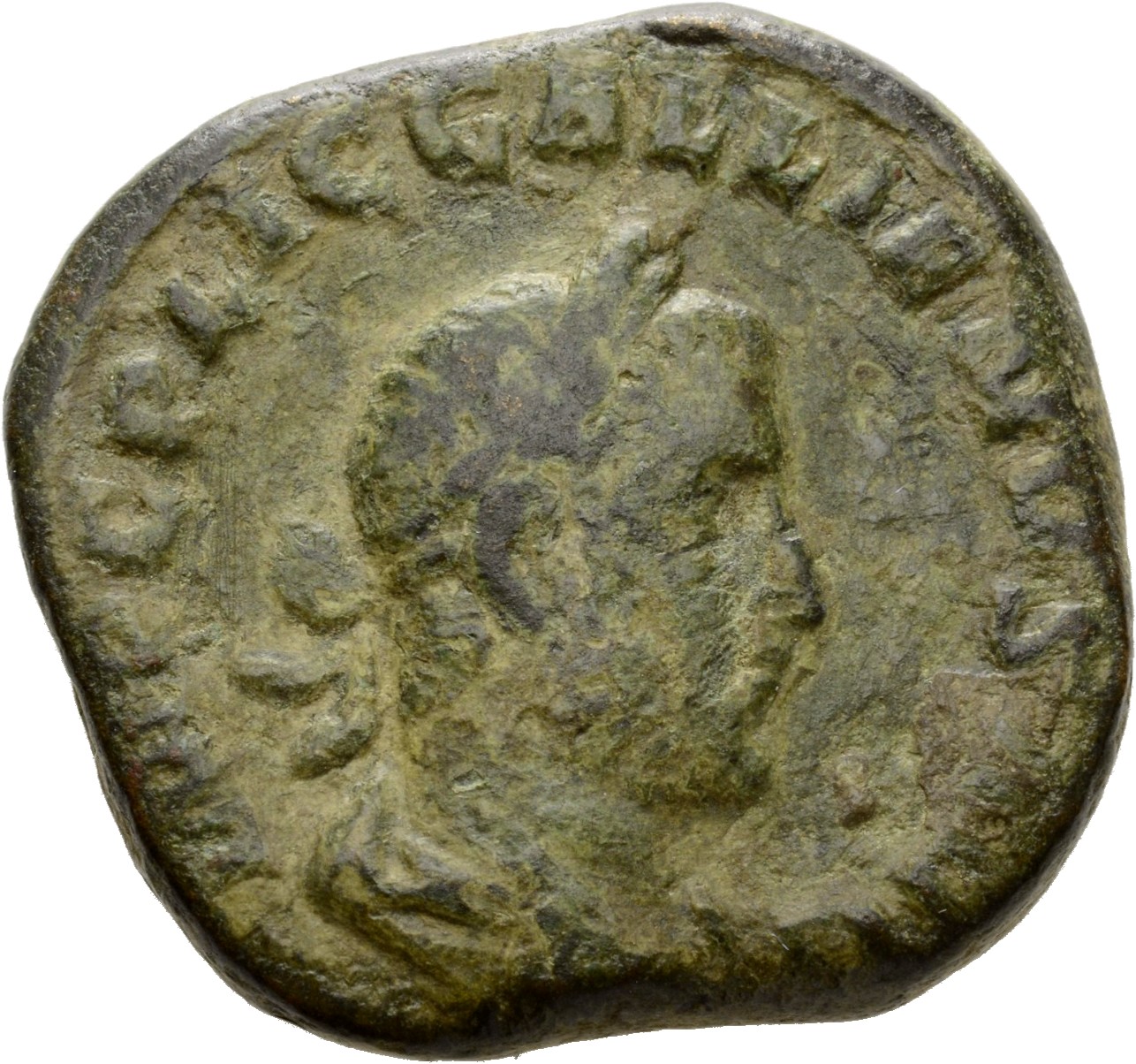 RIC V Gallienus (joint reign) 237 Valerian obverse, Bust of Gallienus, laureate, draped, right