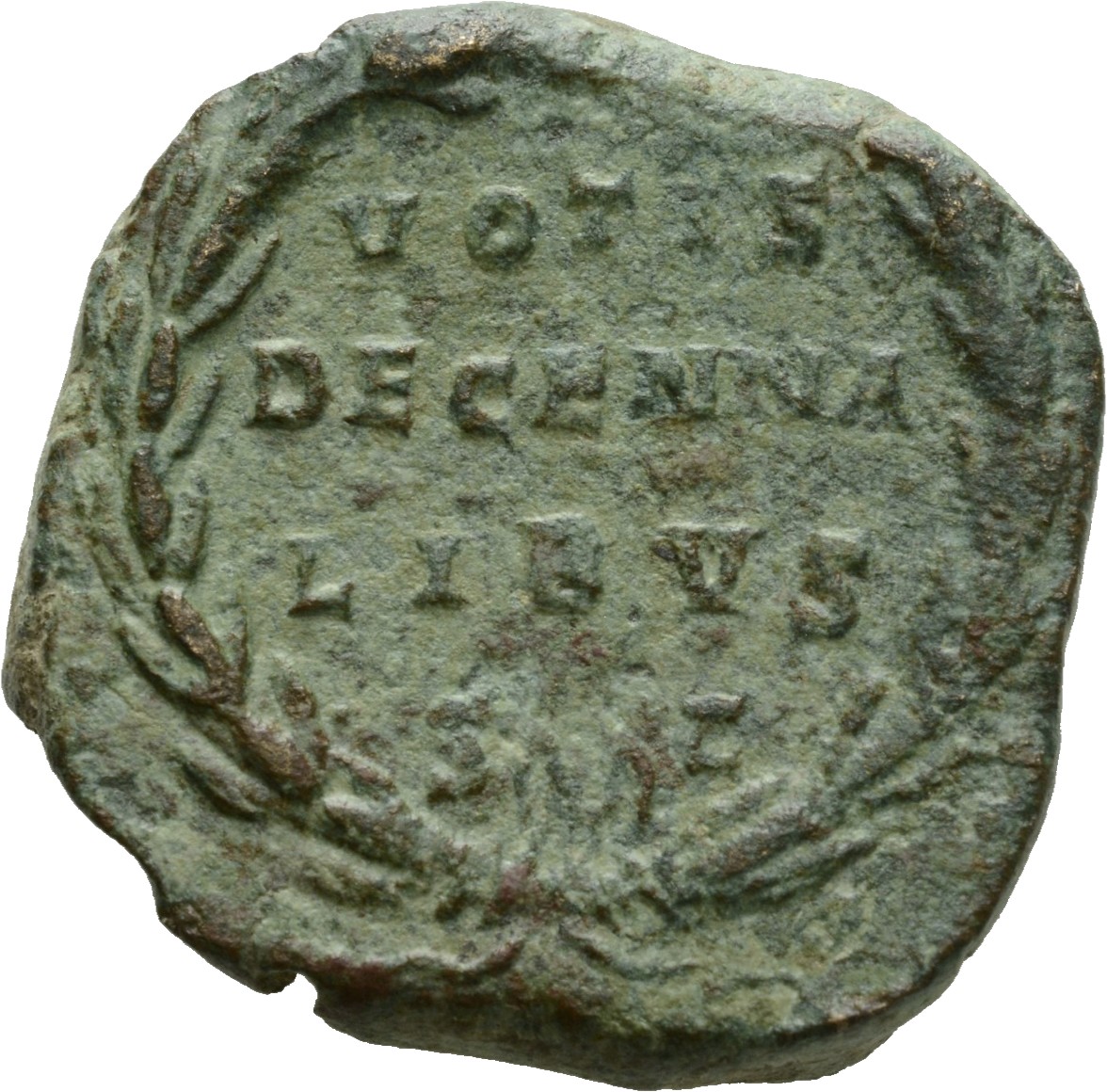 RIC V Gallienus (joint reign) 250 Valerian reverse, Legend inscribed within laurel-wreath