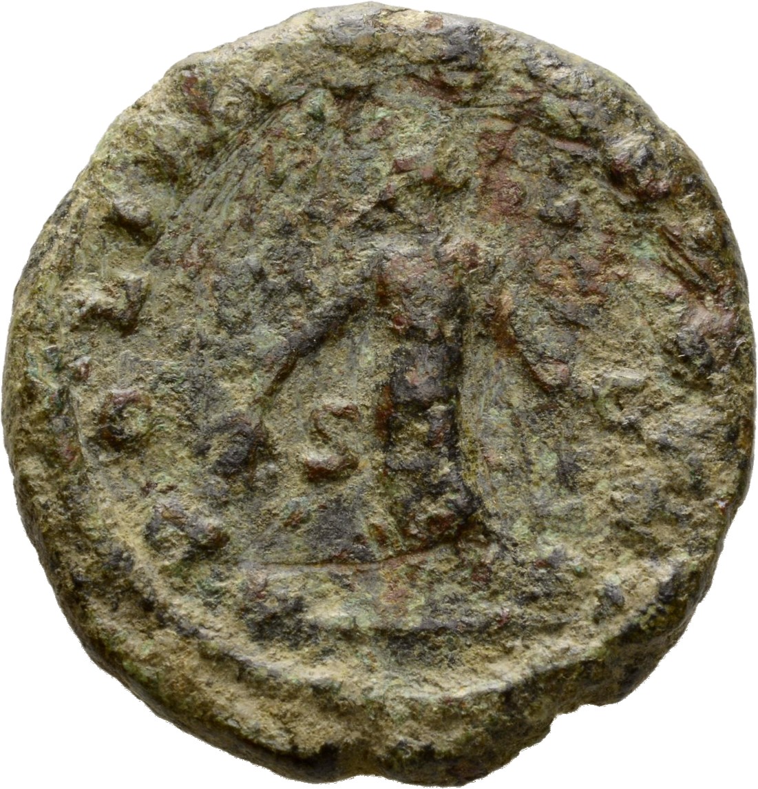 RIC V Gallienus (joint reign) 263A Valerian reverse, Apollo, nude, standing left, holding laurel-branch in right hand and ...