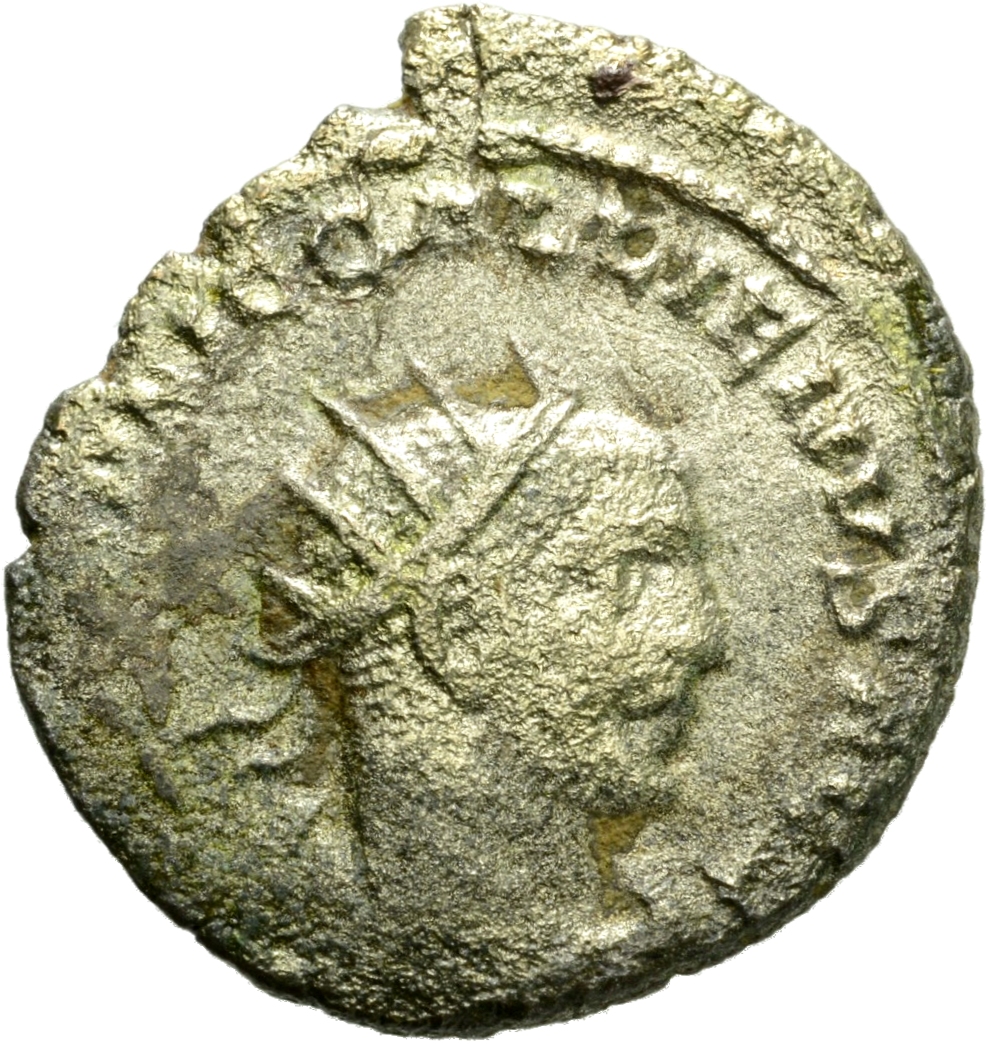 RIC V Gallienus (joint reign) 295 Valerian obverse, Bust of Gallienus, radiate, draped, right