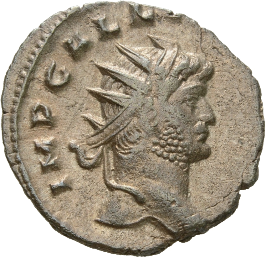 RIC V Gallienus (joint reign) 306: Subtype 1 Valerian obverse — Head of Gallienus, radiate, right or left