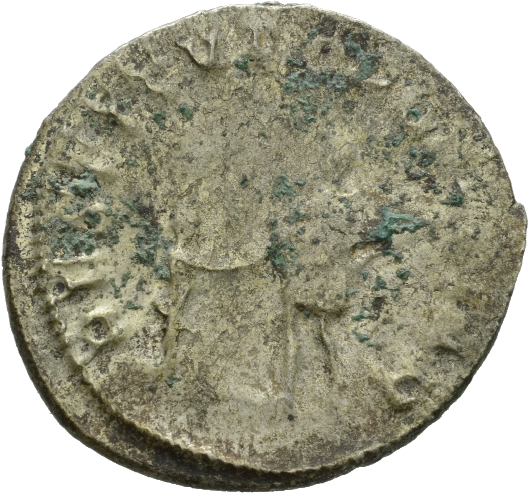 RIC V Gallienus (joint reign) 32 Valerian reverse, Gallienus, standing right, raising kneeling woman with right hand and h...
