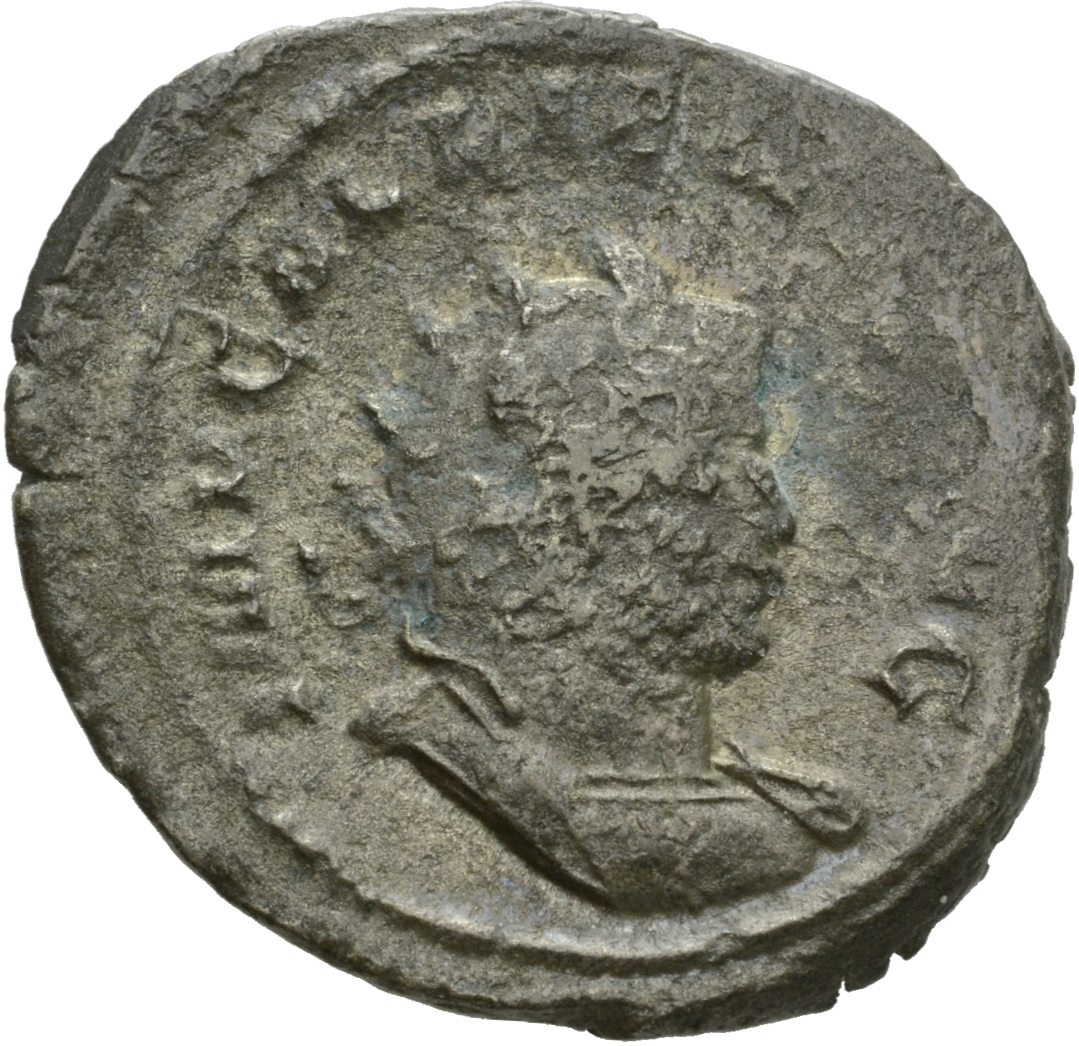 RIC V Gallienus (joint reign) 380f Valerian obverse, Bust of Gallienus, radiate, cuirassed, right