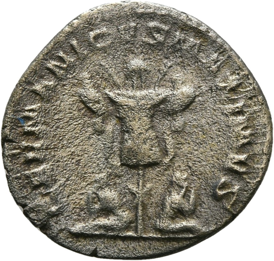 RIC V Gallienus (joint reign) 382 Valerian reverse, Trophy between two captives