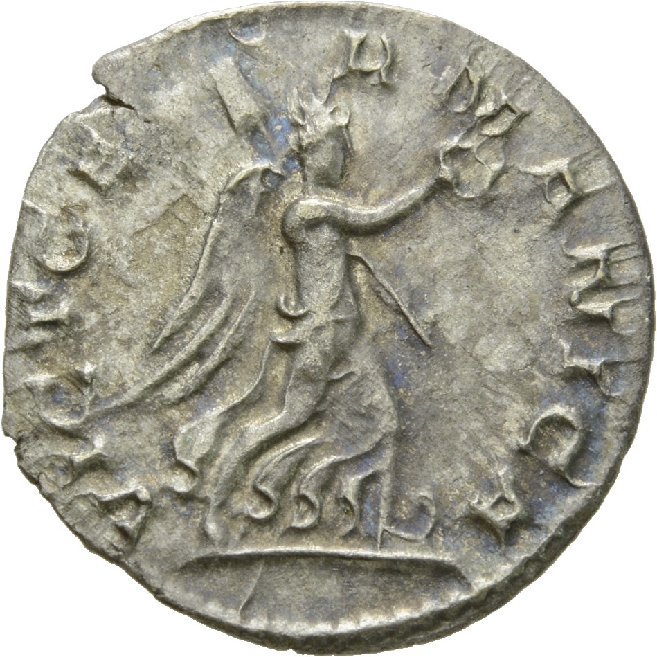 RIC V Gallienus (joint reign) 40 Valerian reverse, Victory, winged, draped, walking or running right, holding wreath in ri...