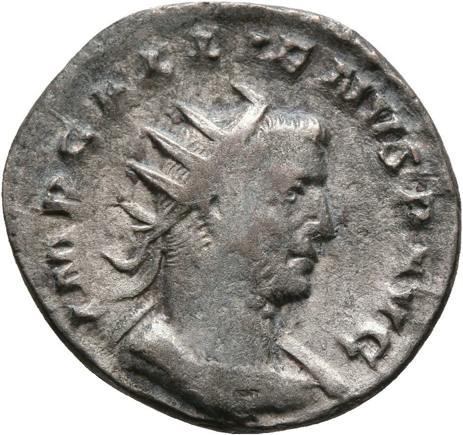 RIC V Gallienus (joint reign) 410f Valerian obverse, Bust of Gallienus, radiate, cuirassed, right