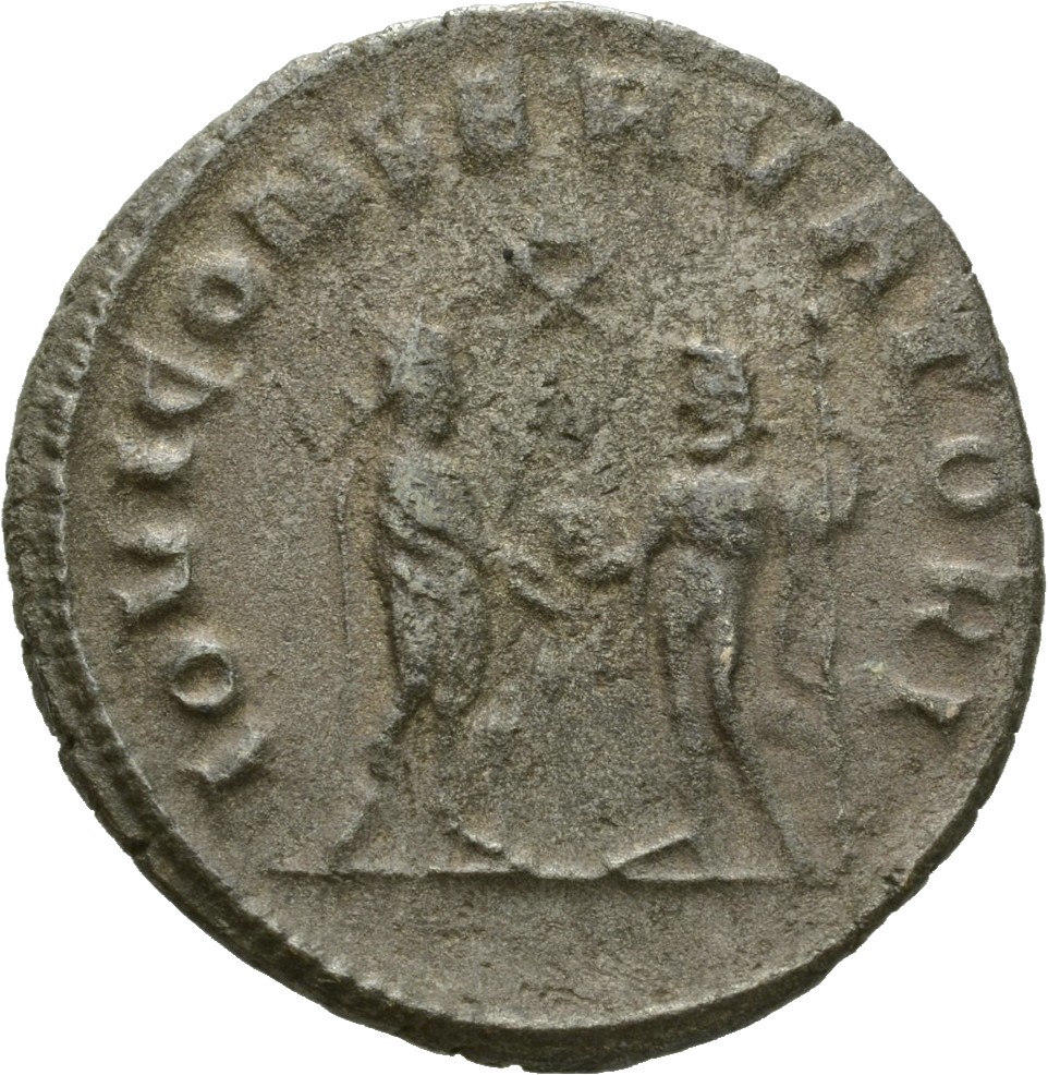 RIC V Gallienus (joint reign) 440: Subtype 3 Valerian reverse, Gallienus, in military attire, standing right, holding spea...