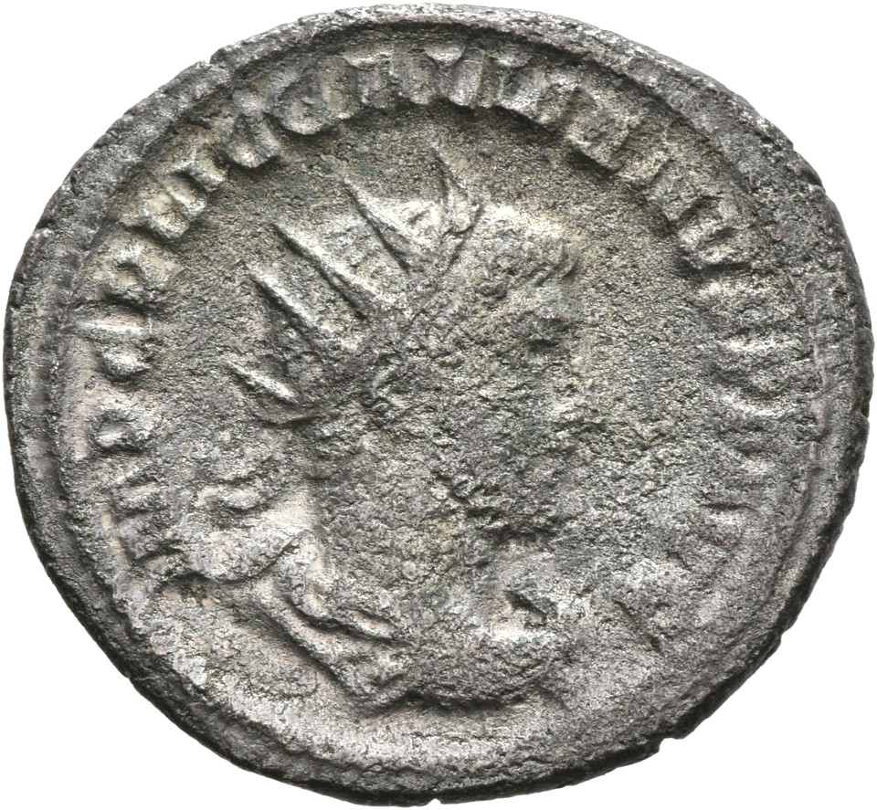 RIC V Gallienus (joint reign) 440: Subtype 3 Valerian obverse, Bust of Gallienus, radiate, draped, cuirassed, right