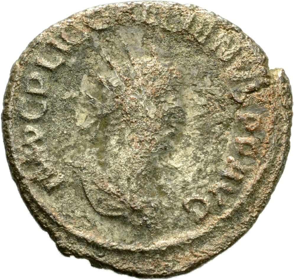 RIC V Gallienus (joint reign) 447c: Subtype 3 Valerian obverse, Bust of Gallienus, radiate, draped, cuirassed, right