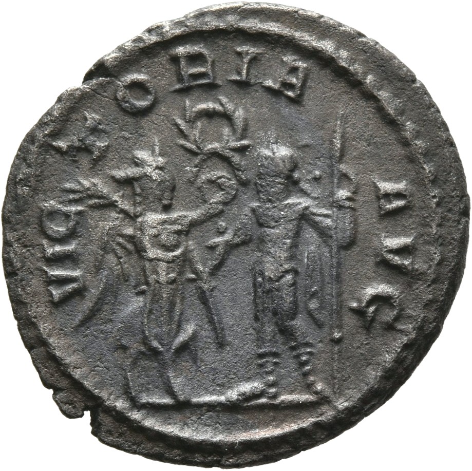 RIC V Gallienus (joint reign) 450a: Subtype 3 Valerian reverse, Gallienus, in military attire, standing left, holding spea...