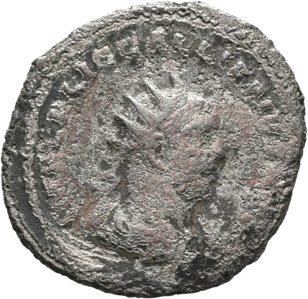 RIC V Gallienus (joint reign) 459a Valerian obverse, Bust of Gallienus, radiate, draped, right