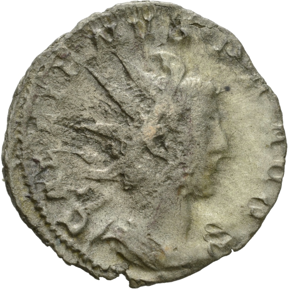 RIC V Gallienus (joint reign) 45f Valerian obverse, Bust of Gallienus, radiate, cuirassed, right