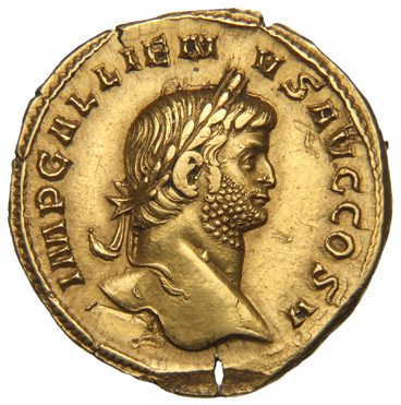 RIC V Gallienus 1 Gallienus obverse, Head of Gallienus, laureate, left