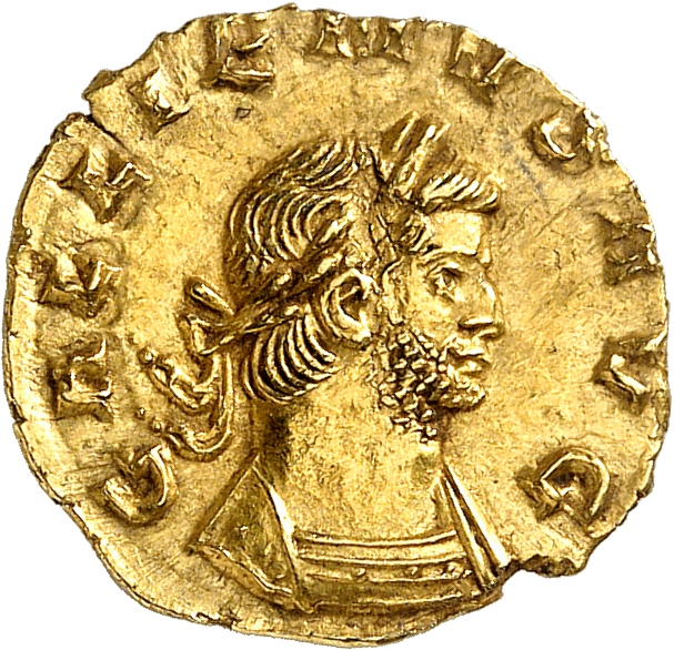 RIC V Gallienus 110 Gallienus obverse, Bust of Gallienus, laureate, cuirassed, right