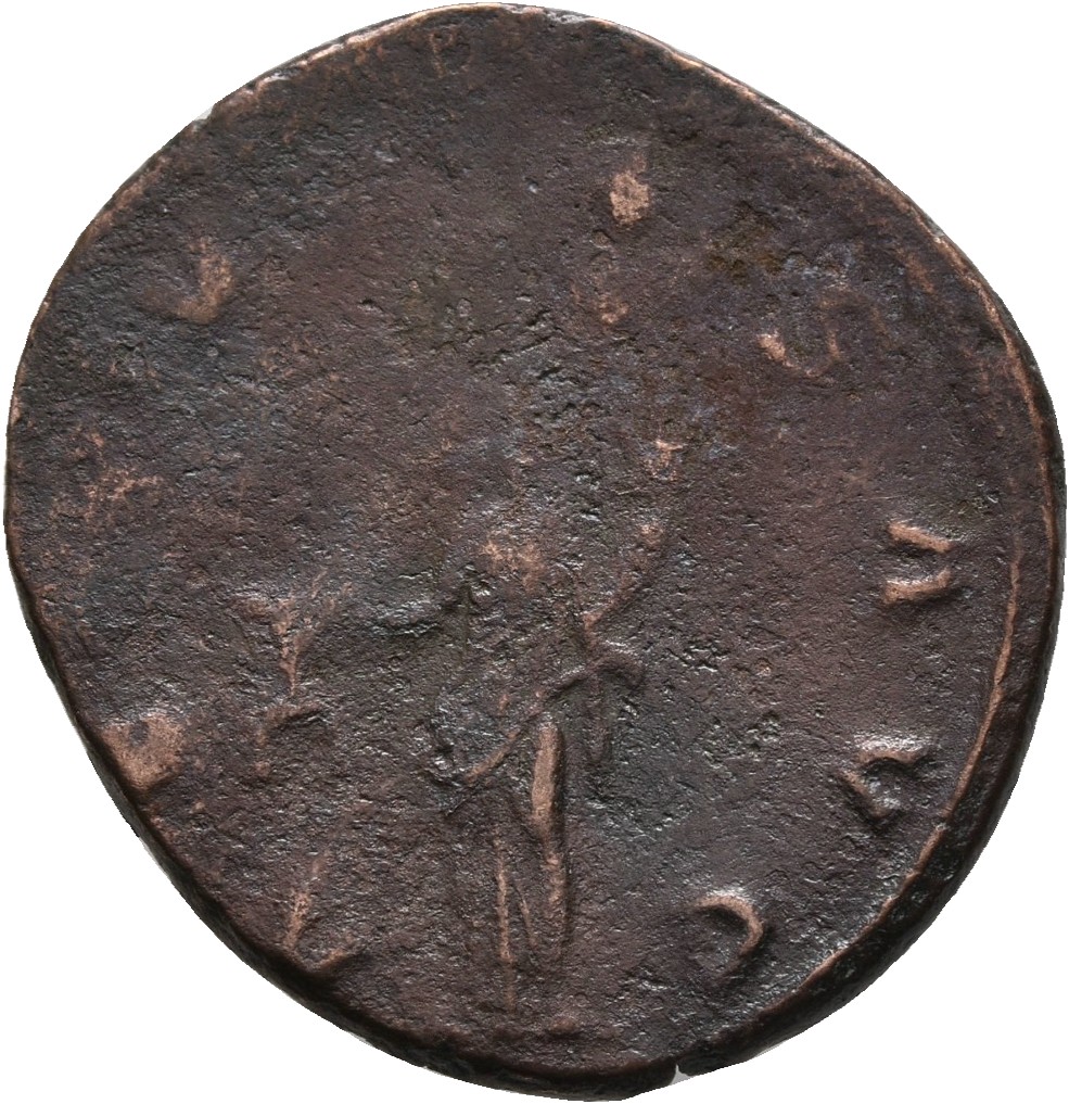 RIC V Gallienus 159kB: Subtype 1 Gallienus reverse, Aequitas, draped, standing left, holding scales in right hand and corn...