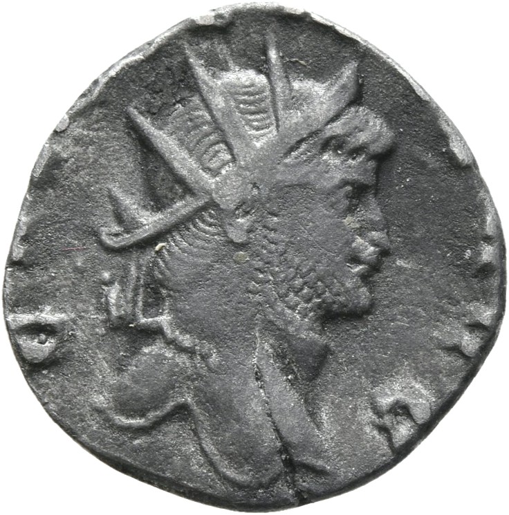 RIC V Gallienus 160 Gallienus obverse, Büste des Gallienus mit Strahlenkrone n. r.