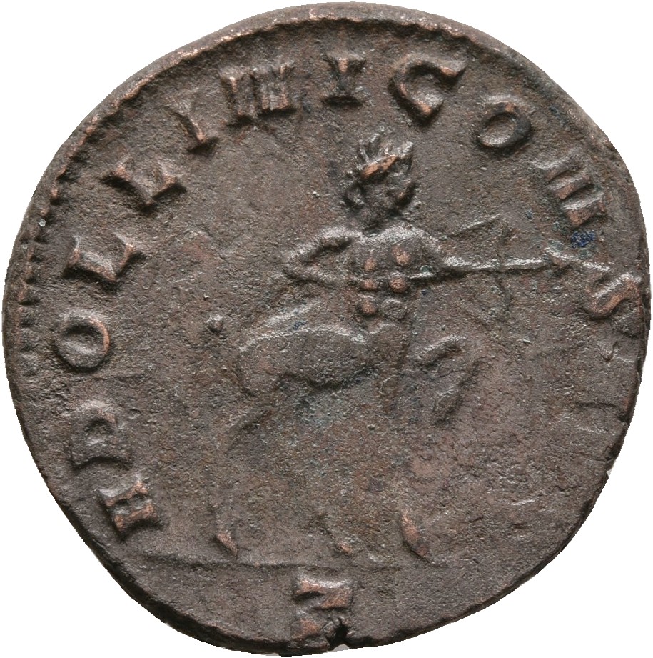 RIC V Gallienus 163: Subtype 1 Gallienus reverse — Centaur, walking right, drawing bow