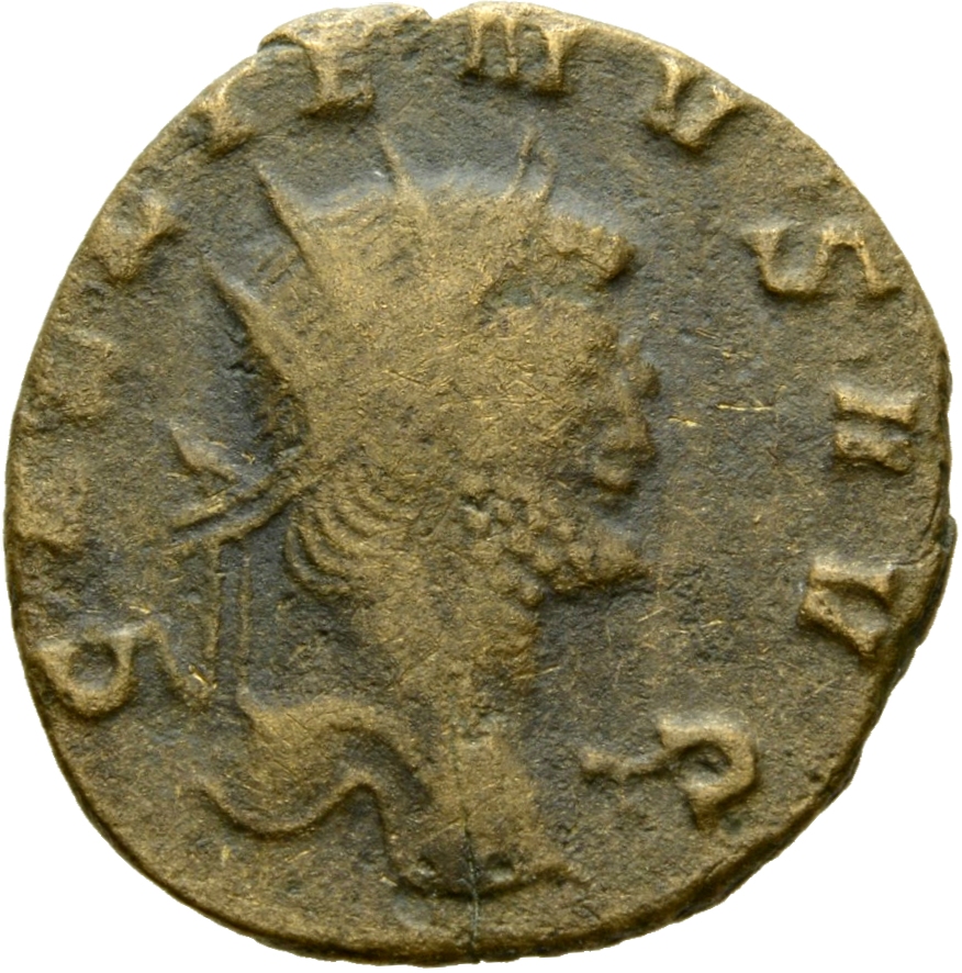 RIC V Gallienus 163 Gallienus obverse, Head of Gallienus, radiate, right