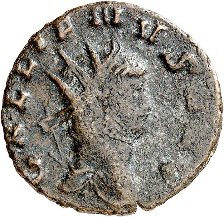 RIC V Gallienus 164 Gallienus obverse, Kopf des Gallienus mit Strahlenkrone nach r.