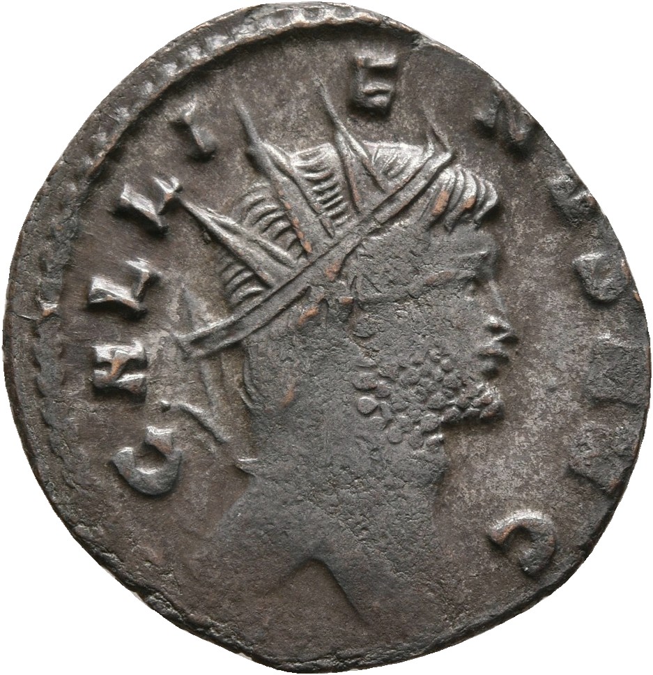 RIC V Gallienus 164k: Subtype 3 Gallienus obverse, Head of Gallienus, radiate, right