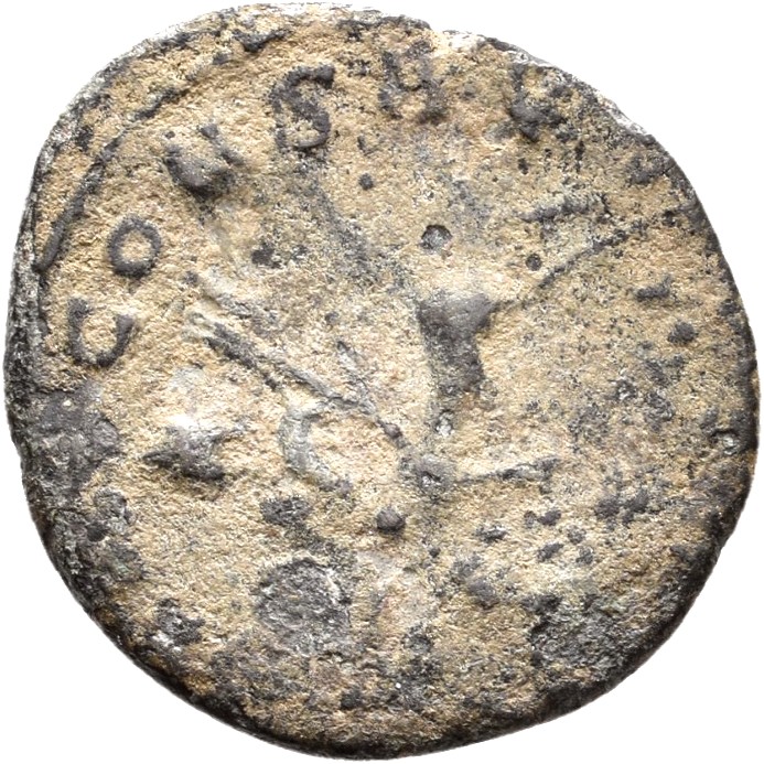 RIC V Gallienus 164k Gallienus reverse — Centaur, walking left, holding globe in right hand and trophy in left hand