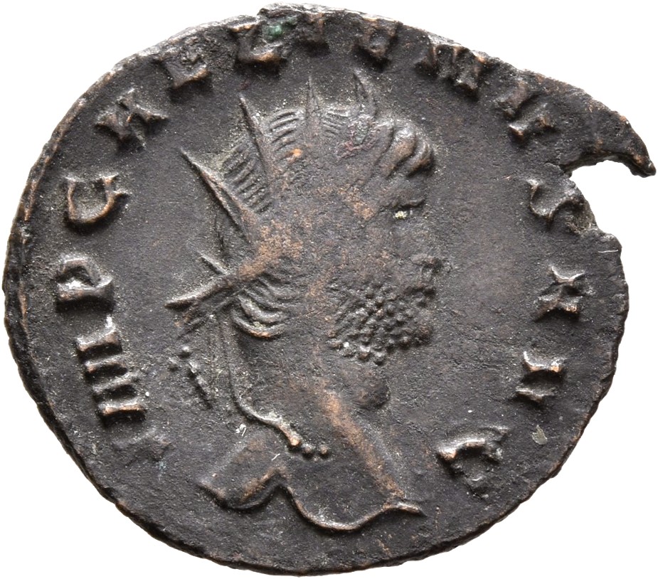 RIC V Gallienus 165: Subtype 1 Gallienus obverse, Head of Gallienus, radiate, right
