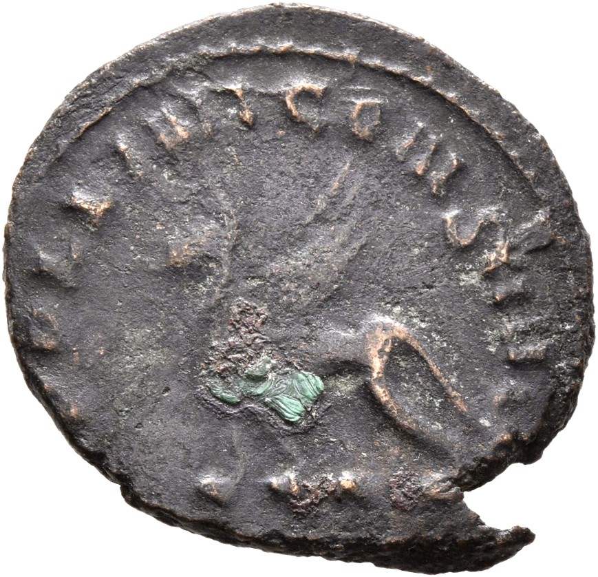 RIC V Gallienus 165: Subtype 1 Gallienus reverse, Griffin, walking right or left, or seated right or left