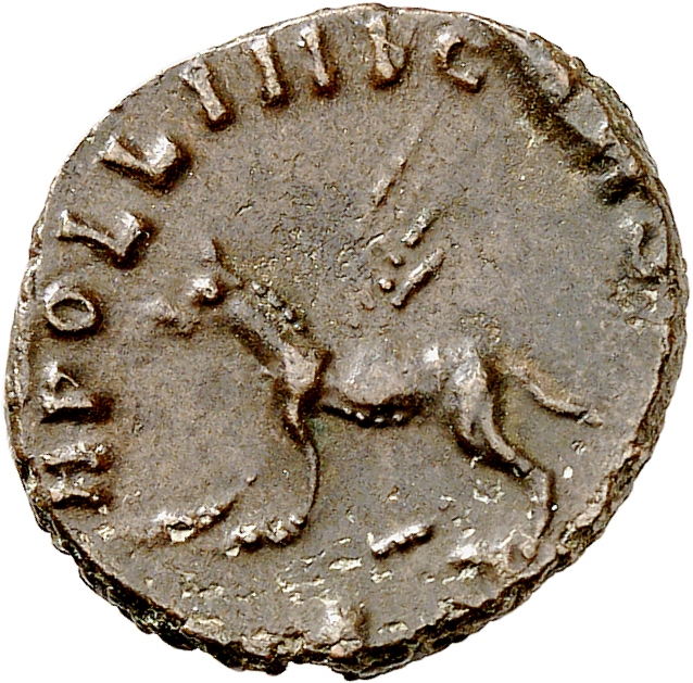 RIC V Gallienus 166 Gallienus reverse, Griffin, walking right or left, or seated right or left