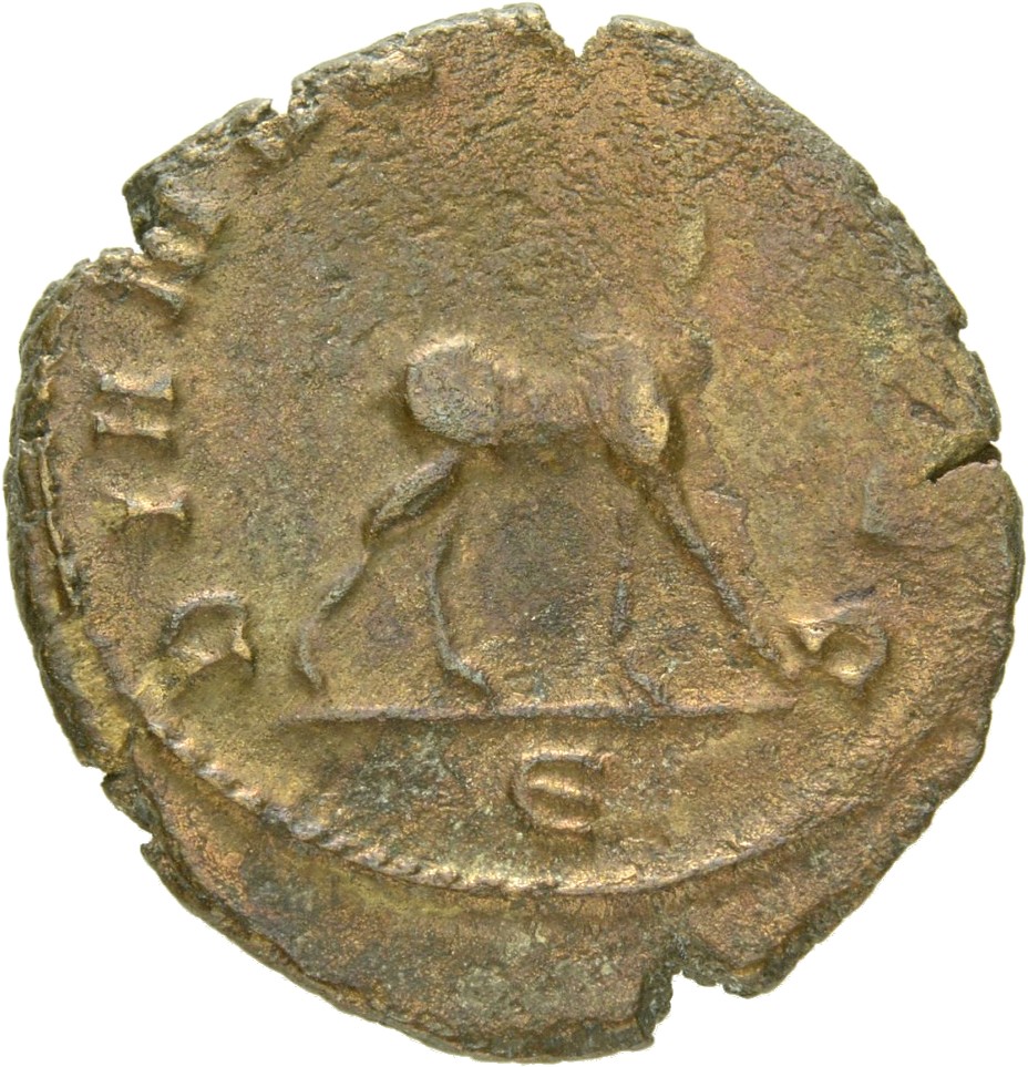 RIC V Gallienus 176k: Subtype 1 Gallienus reverse, Doe, walking right or left, looking backward
