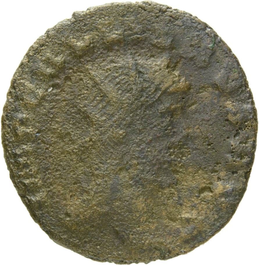 Gallienus obverse — Head of Gallienus, radiate, right