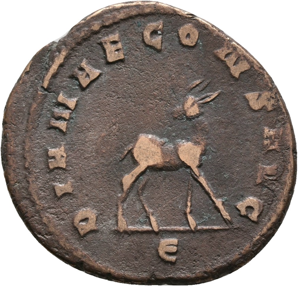 RIC V Gallienus 177: Subtype 1 Gallienus reverse — Doe, walking right or left, looking backward