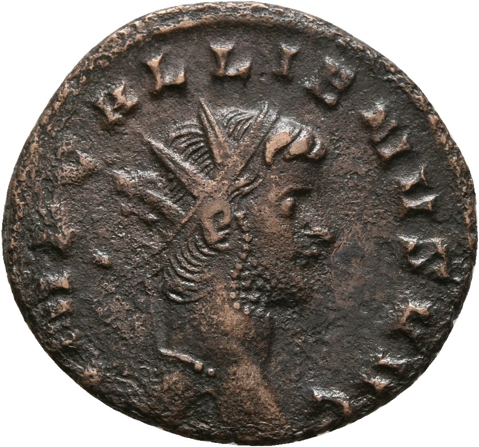 RIC V Gallienus 178 Gallienus obverse, Head of Gallienus, radiate, right