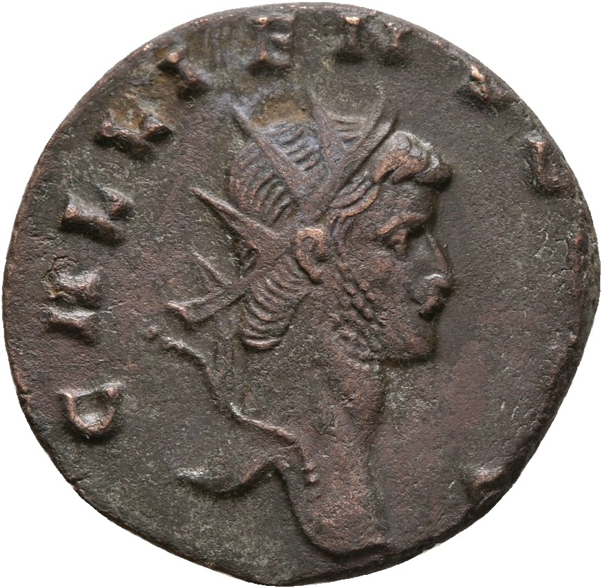 RIC V Gallienus 179k: Subtype 1 Gallienus obverse, Head of Gallienus, radiate, right