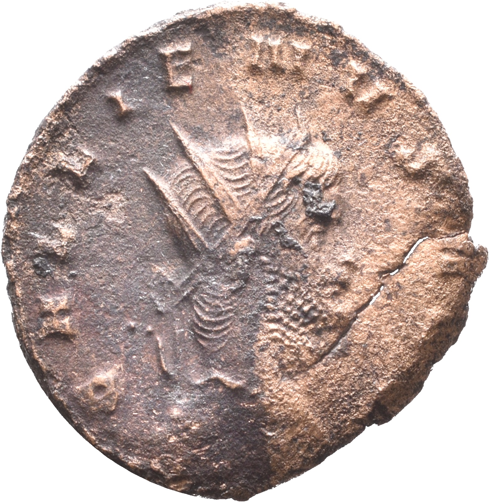 RIC V Gallienus 179k Gallienus obverse — Head of Gallienus, radiate, right