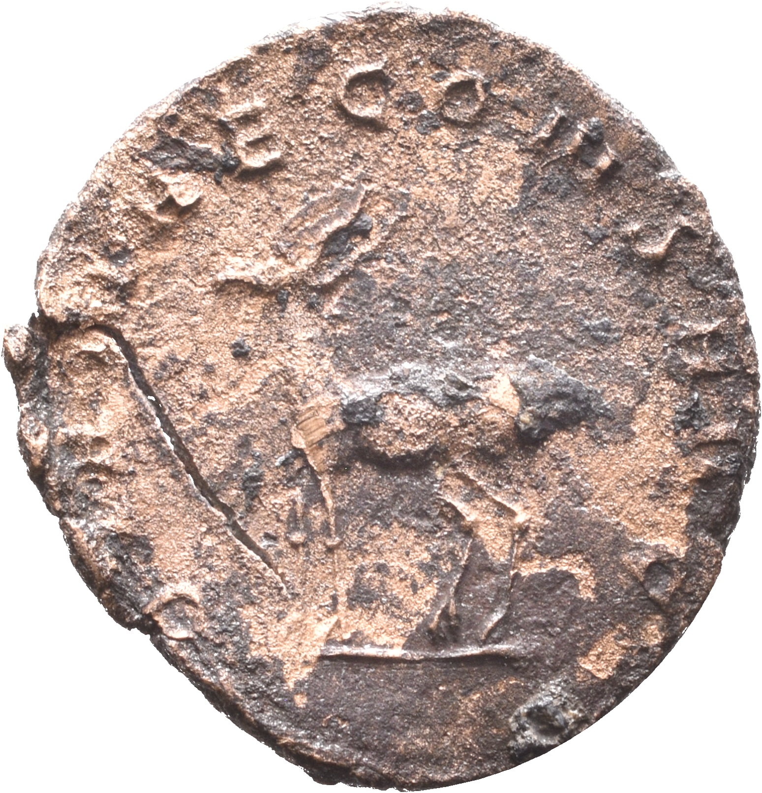 RIC V Gallienus 179k Gallienus reverse — Stag, walking right or left, sometimes looking backward