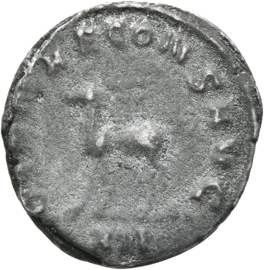 RIC V Gallienus 181 Gallienus reverse, Antelope, walking right or left