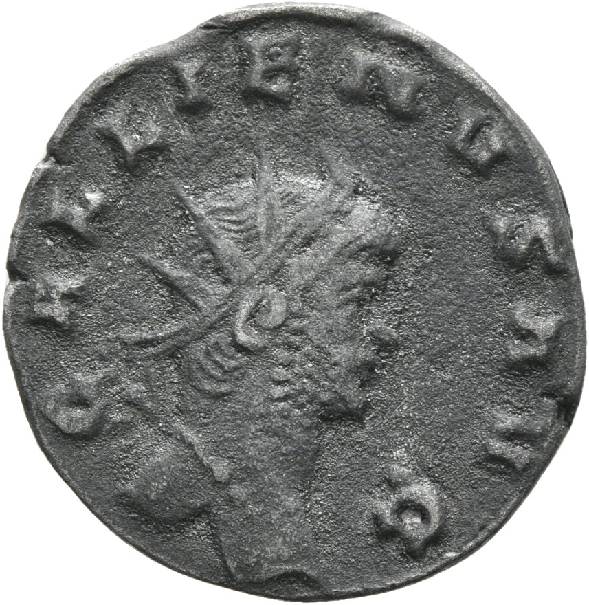 RIC V Gallienus 181 Gallienus obverse — Kopf des Gallienus nach r. mit Strahlenkranz.
