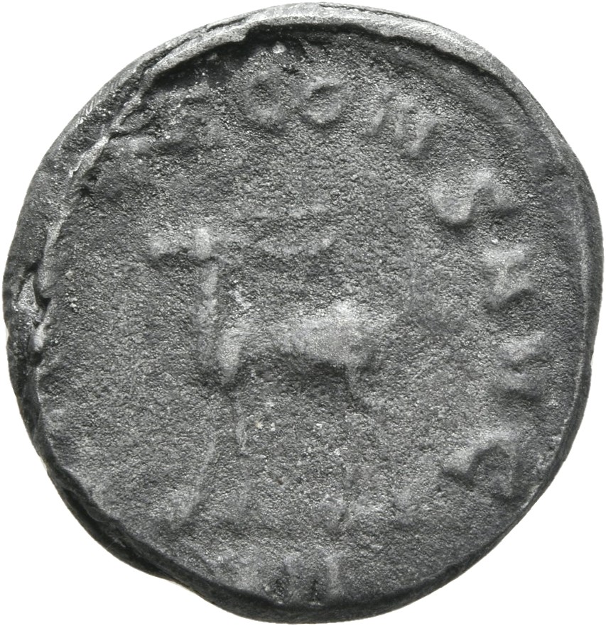 RIC V Gallienus 181 Gallienus reverse — Antelope, walking right or left