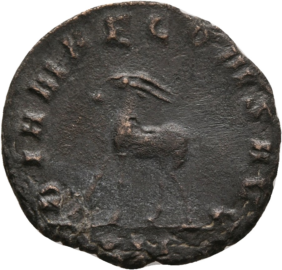 RIC V Gallienus 181f: Subtype 2 Gallienus reverse, Antelope, walking right or left