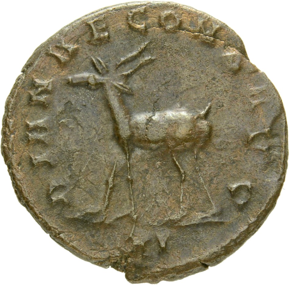 RIC V Gallienus 181k: Subtype 1 Gallienus reverse — Antelope, walking right or left